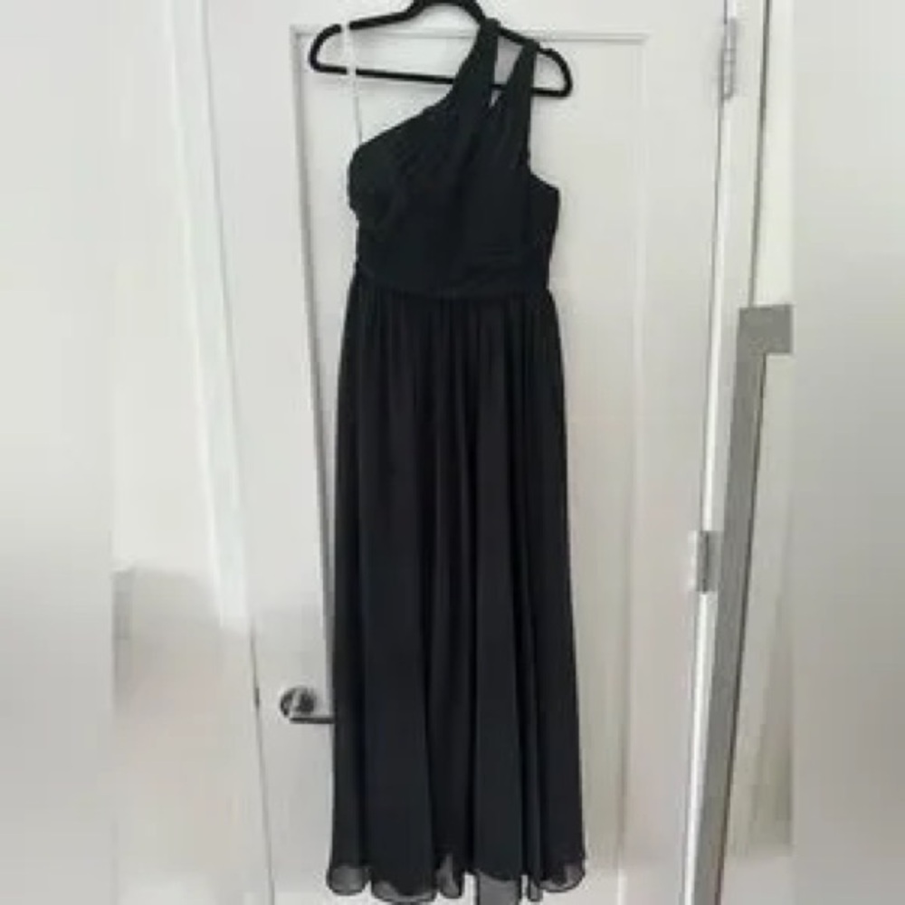 Azazie Black One-Shoulder “Molly” Dress